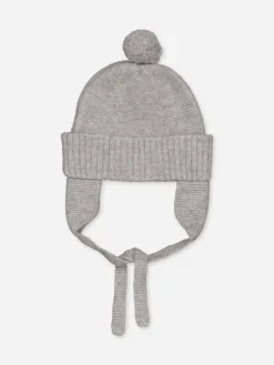 Baby's Cashmere Pompom Beanie Grey<bobbin u0026 tricot Flash Sale
