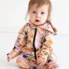 Baby's College Overalls Aprikoosin Kukka Purple<Melli EcoDesign Sale