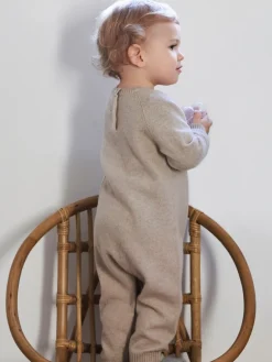 Baby's Embroidered Cashmere Jumpsuit Cat<bobbin u0026 tricot Outlet