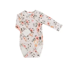 Baby's Ribbed Turn-up Sleeve Body Leinikki & Metsäneläimet Purple<Melli EcoDesign Fashion