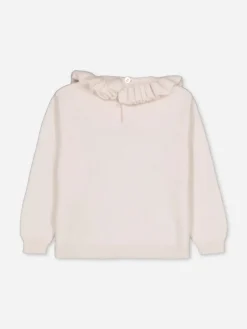 Baby's Ruffled Cashmere Sweater Ivory<bobbin u0026 tricot Cheap