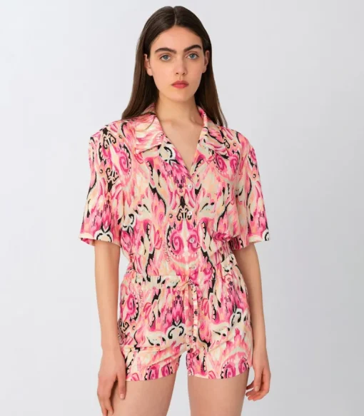 Bahar Print Shorts Pink<Elizabeth LaGre New