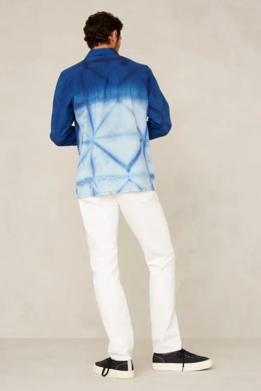 Balder Pitkähihainen Shibori Ombre Natural Indigo Musta<Kings Of Indigo Sale