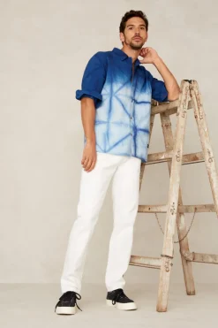 Balder Pitkähihainen Shibori Ombre Natural Indigo Musta<Kings Of Indigo Sale