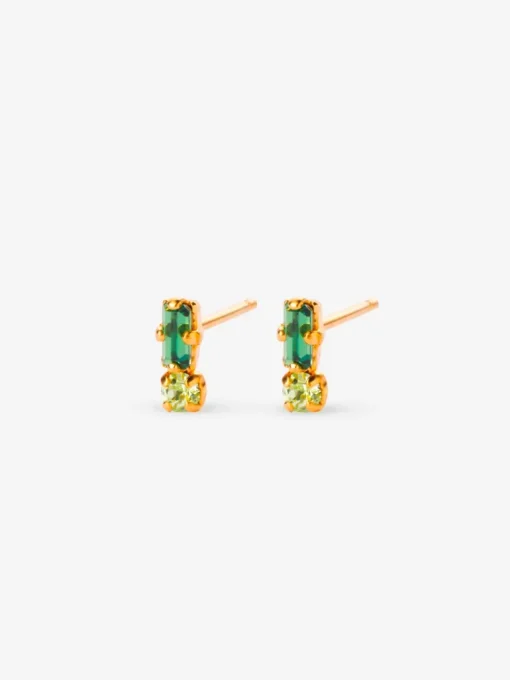 Baptiste Earring Emerald Green<April Please Shop