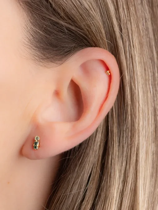 Baptiste Earring Emerald Green<April Please Shop