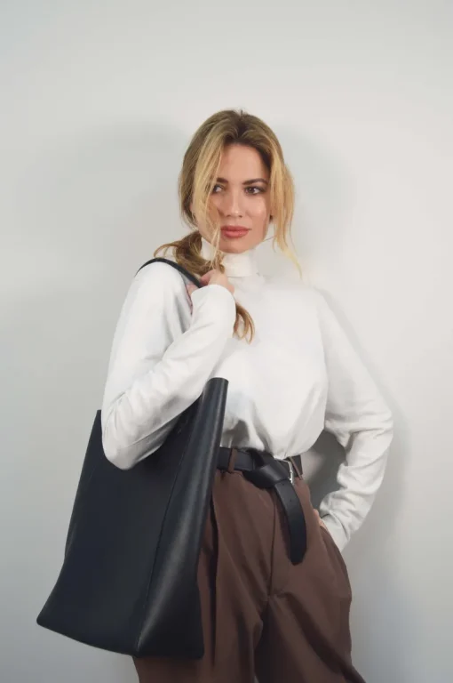 Basic Black Shoulder Bag<CANUSSA Clearance