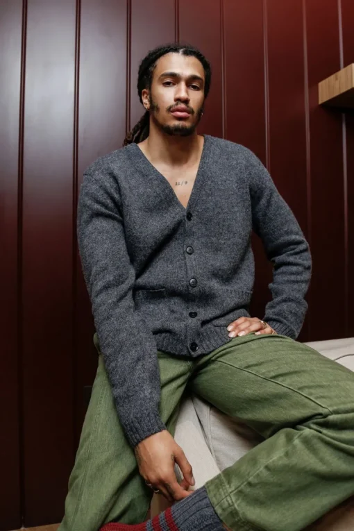 Batsa Wool Cardigan Grey<KOMODO Best Sale