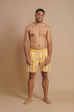 Beach Club Swim Shorts Striped Golden<Trendsplant Discount