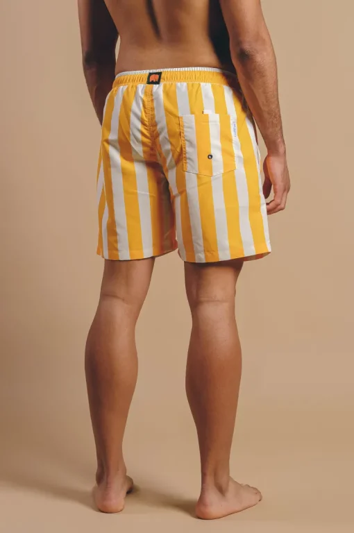 Beach Club Swim Shorts Striped Golden<Trendsplant Discount