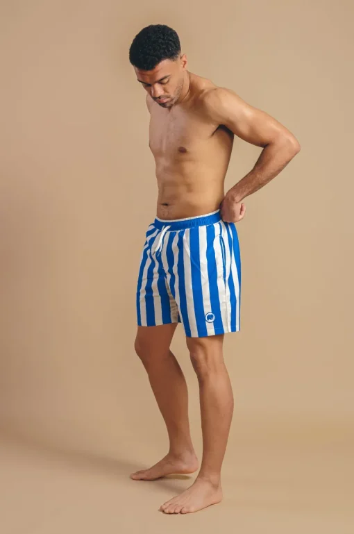 Beach Club Swim Shorts Striped Blue<Trendsplant Best Sale
