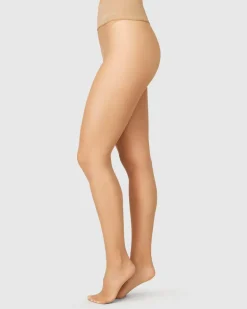 Beata Saumattomat Sukkahousut Tumma Beige<Swedish Stockings Shop