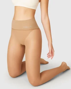 Beata Saumattomat Sukkahousut Tumma Beige<Swedish Stockings Shop
