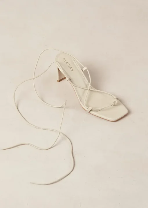 Bellini Leather Sandals Cream White<ALOHAS Online