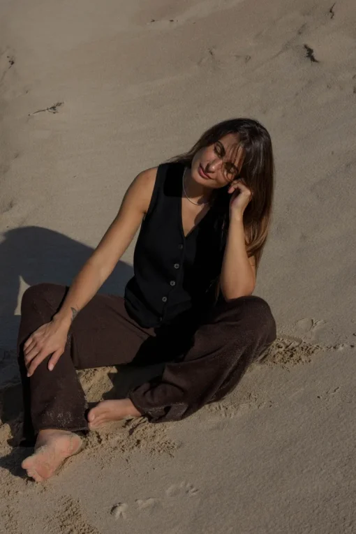 Bene Merino Wide Pants Chocolate<Salanida Store