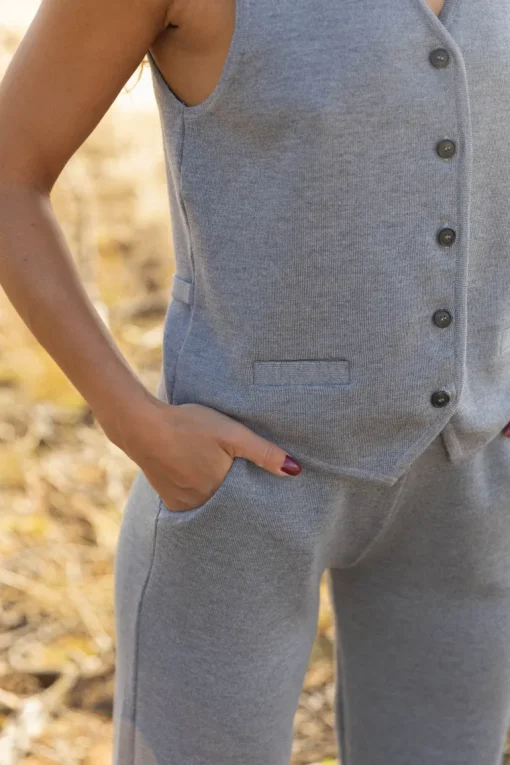 Bene Merino Wide Pants Light Grey<Salanida Fashion