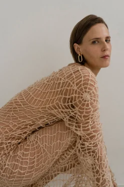 Berdiansk Hämähäkinseitti Mohair Beige Mekko<KM by LANGE Best Sale