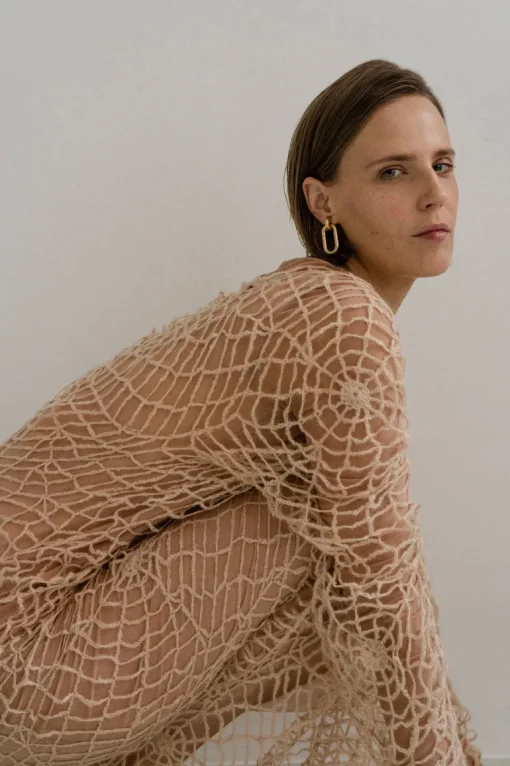 Berdiansk Hämähäkinseitti Mohair Beige Mekko<KM by LANGE Best Sale