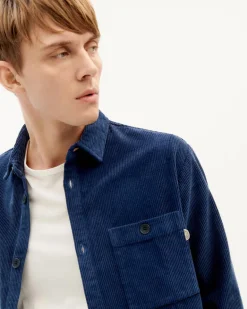 Bes Corduroy Overshirt Blue<Thinking MU Discount