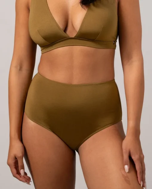 Bikini Alaosa Korkeavyötärö Oliivin Vihreä<UNDERSTATEMENT New