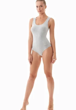 Blannca Basic Bodysuit Grey Melange<ORGANICATION Flash Sale