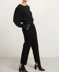 Blaze Silk Blouse Black<Studio Heijne Outlet