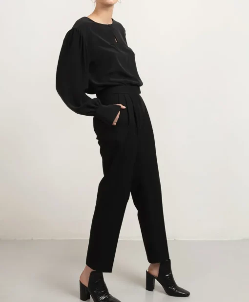 Blaze Silk Blouse Black<Studio Heijne Outlet
