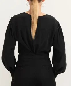 Blaze Silk Blouse Black<Studio Heijne Outlet