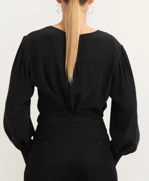 Blaze Silk Blouse Black<Studio Heijne Outlet