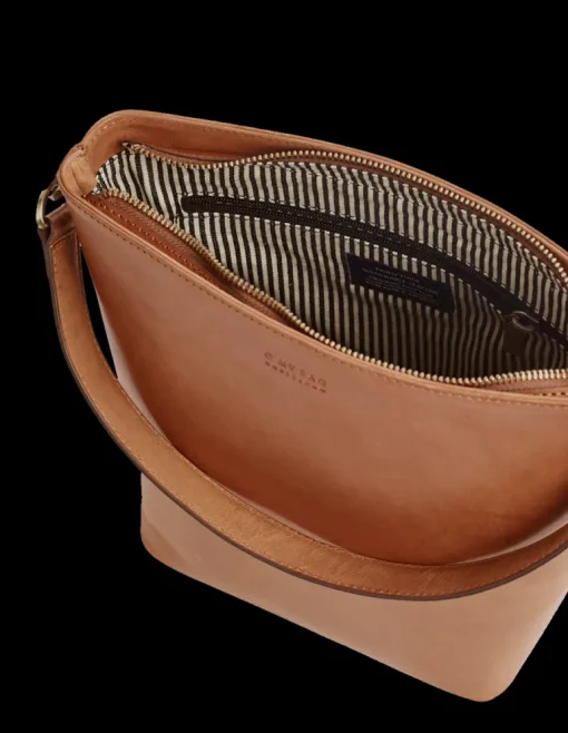 Bobbi Bucket Laukku Maxi Cognac Klassinen Nahka<O My Bag New