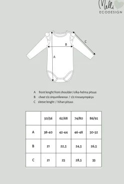 Body Bambit Lehtisateessa Laventeli<Melli EcoDesign Online