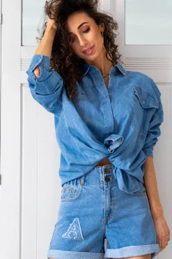 Bonita Denim Shorts Blue<ANGELL Shop
