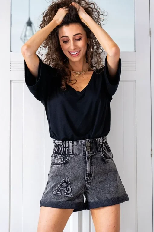 Bonita Denim Shorts Grey<ANGELL Cheap
