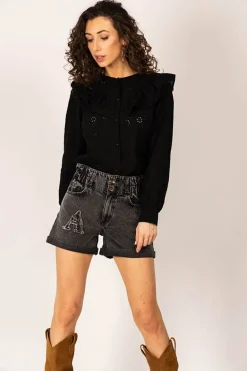 Bonita Denim Shorts Grey<ANGELL Cheap