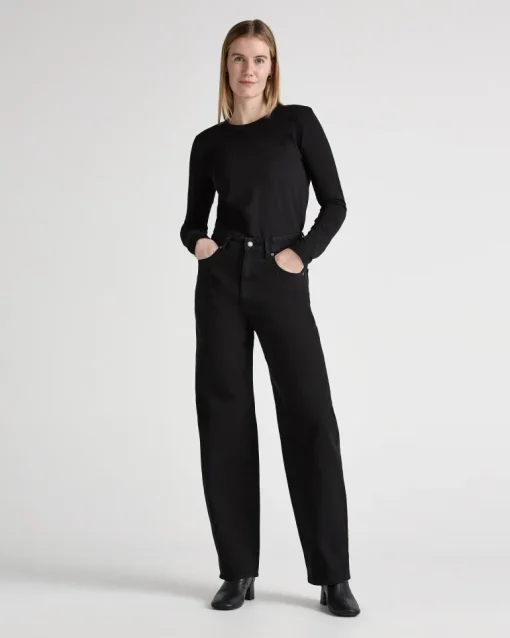 Brooke High Barrel Nero Nero<MUD Jeans Sale