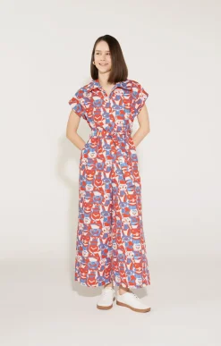 Butella Jumpsuit Miska Faces Red<TOMCSANYI Best