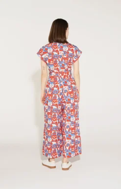 Butella Jumpsuit Miska Faces Red<TOMCSANYI Best
