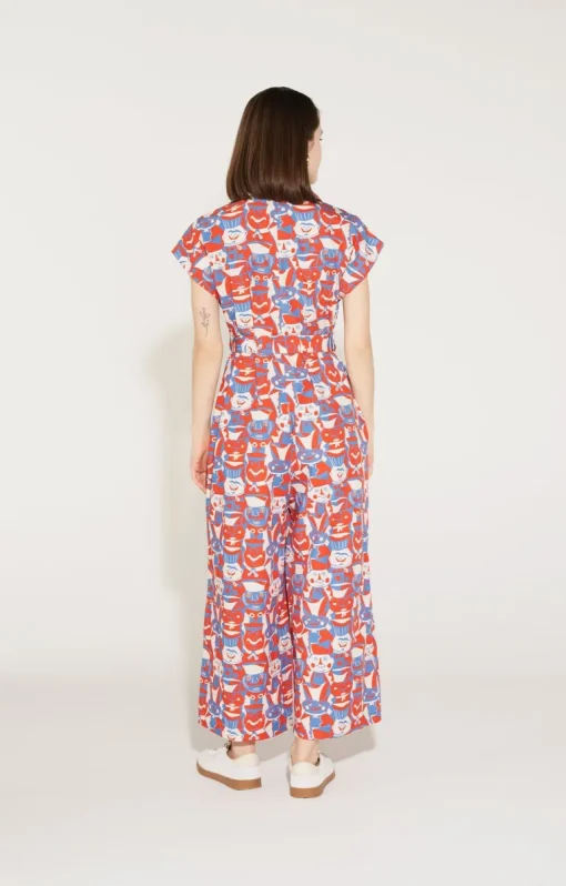 Butella Jumpsuit Miska Faces Red<TOMCSANYI Best