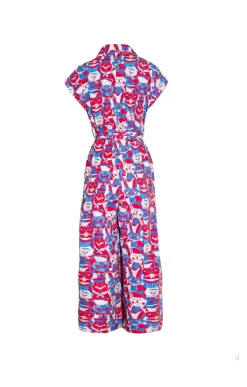 Butella Jumpsuit Miska Faces Red<TOMCSANYI Best