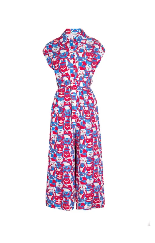 Butella Jumpsuit Miska Faces Red<TOMCSANYI Best