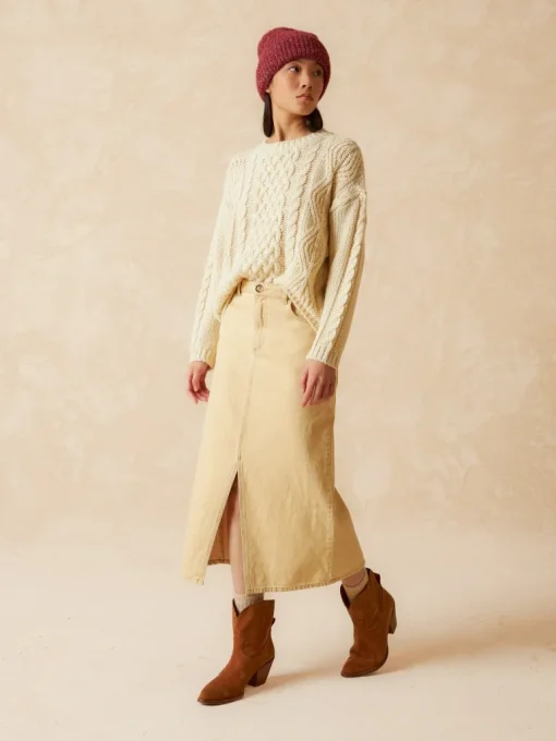 Cableknit Jumper Beige<INDIu0026COLD Store