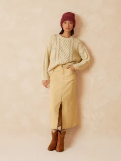 Cableknit Jumper Beige<INDIu0026COLD Store