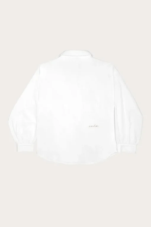 Calabasas Linen Button Down Shirt White<Veld Hot