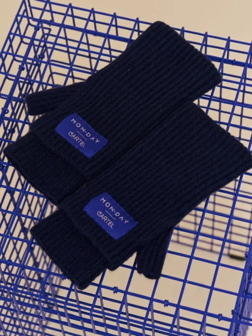 Cartel x Monday Bliss Fingerless Mittens Navy Blue<Copenhagen Cartel Best