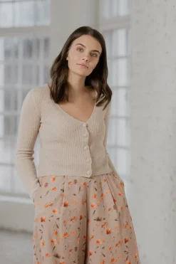 Cashmere Cardigan Hay<KAIKO Hot