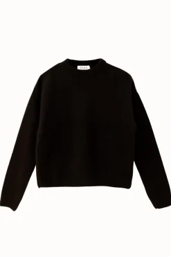 Cashmere Silk Crewneck Sweater Black<Pura Clothing Cheap