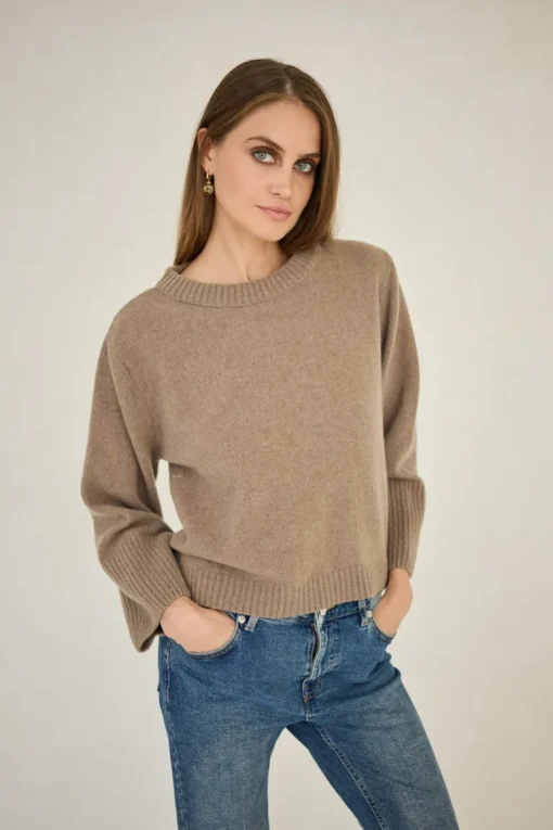 Cashmere Sweater Verona Taupe<Enteliér New