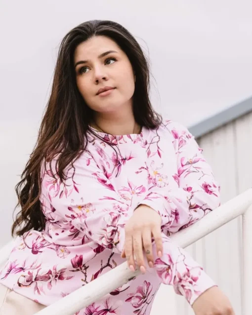 Casual Chic Print Shirt Ballet of Blossoms Pink<Nakoa Flash Sale