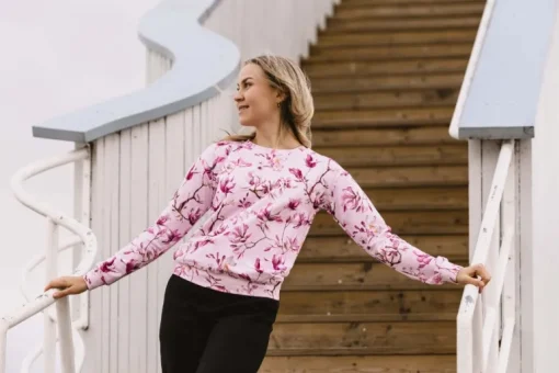 Casual Chic Print Shirt Ballet of Blossoms Pink<Nakoa Flash Sale