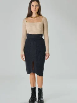Chanel Merinovilla Hame Harmaa<TENNÉ Best Sale